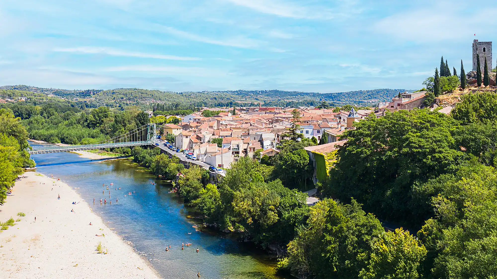 camping en bord de rivière dans lHérault La plage de lOrb